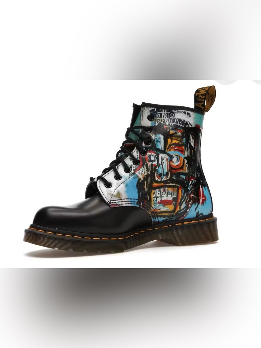 DR. MARTENS x JEAN-MICHEL BASQUIAT 1460 LIMITED EDITION NEW Leather Combat Boot